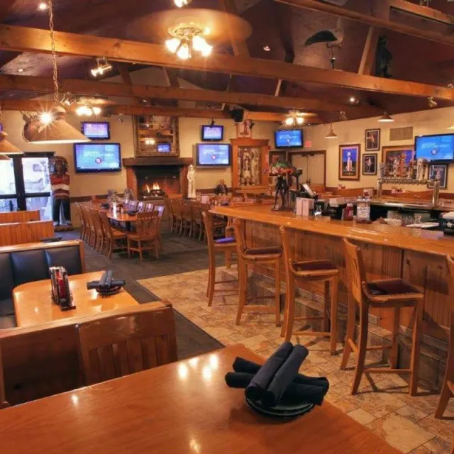 Bar and seating area